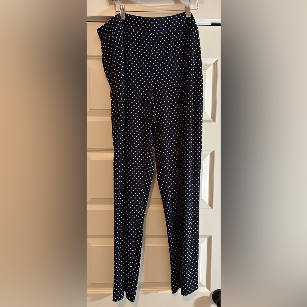 Susan Graver Black Polka Dot Pants - size 1X